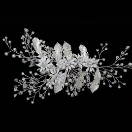 fashion bridal wedding simple hair accessories white leaf hairpinpicture8